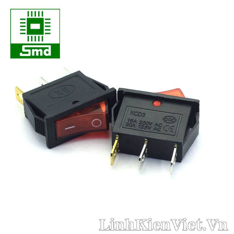 Công tắc bập bênh 2 chân 3 chân 3 Chế Độ ON-OFF-ON KCD1-101 KCD1 101 103 104 KCD2 105 KCD3 KCD4 KCD1-11 3A 5A 16A 250