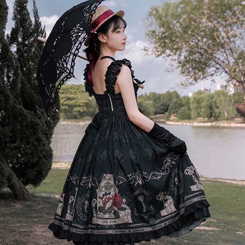 Lolita đen váy JSK đen