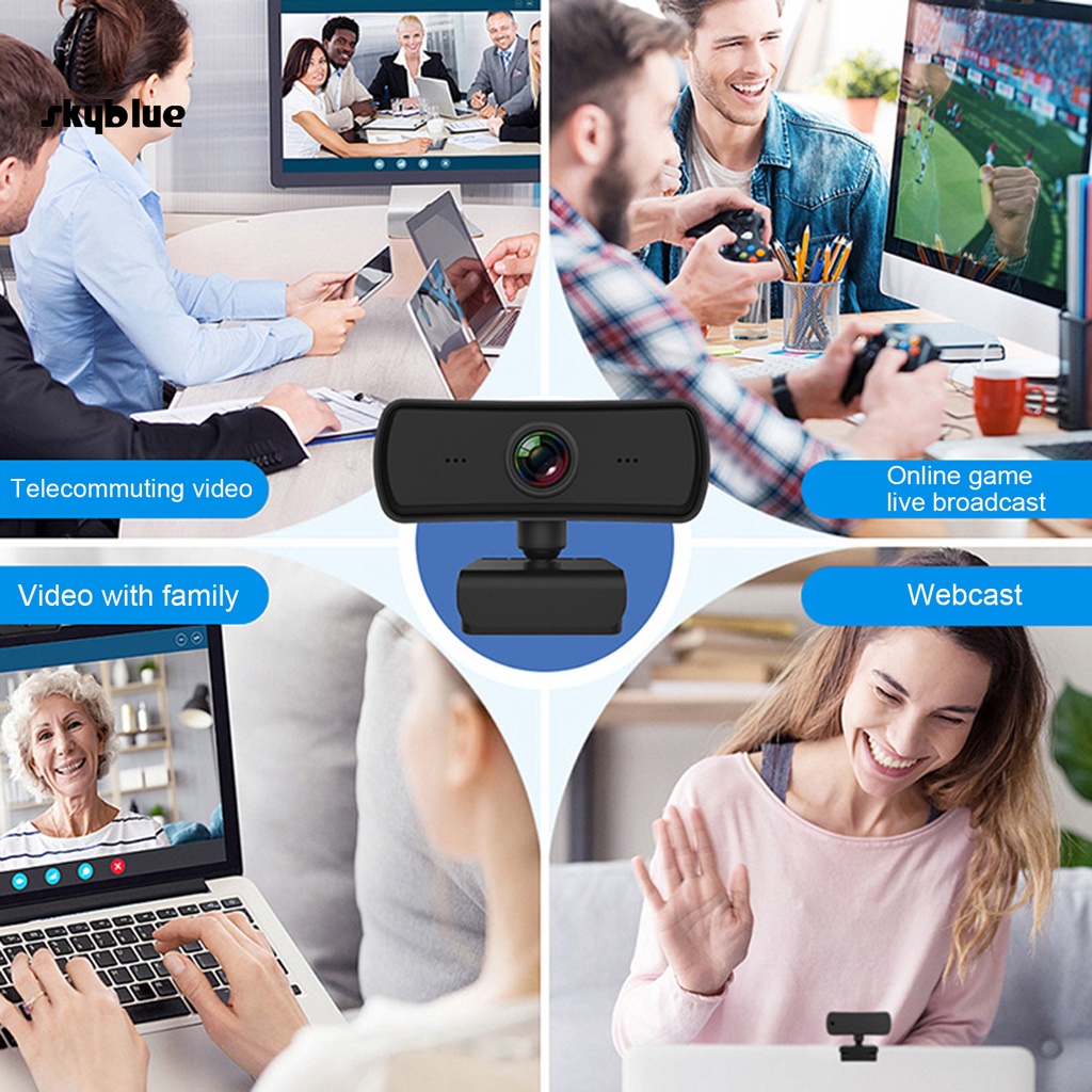 Webcam HD USB kỹ thuật số tự động nhận diện lại kèm phụ kiện | BigBuy360 - bigbuy360.vn