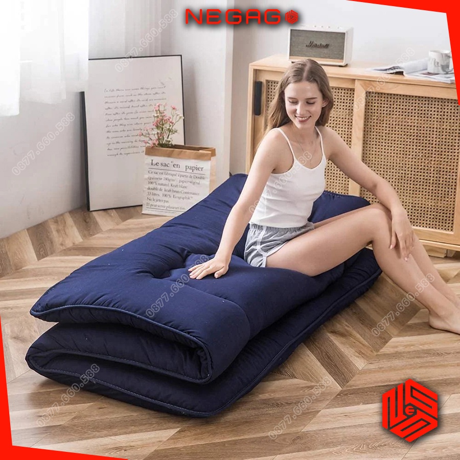 Nệm gấp 3 giá rẻ loại Topper nệm xuất Nhật 1m 1m2 1m4 1m6 1m8 2m | Dày 10cm và 7cm | NEGAGO