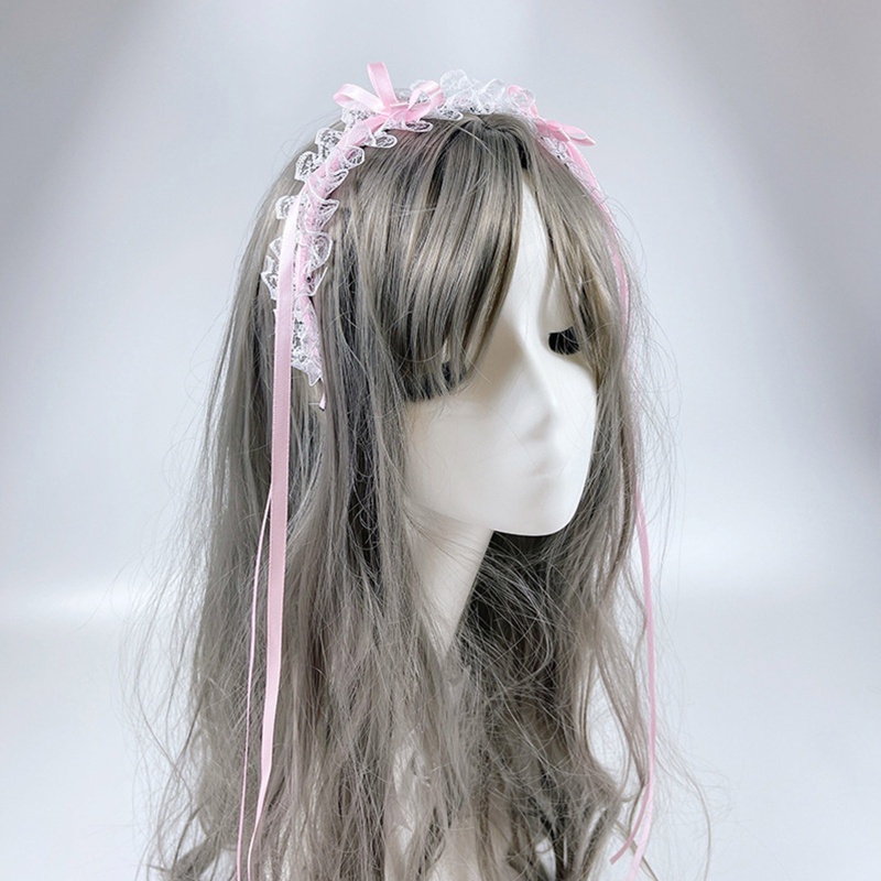 Băng Đô Ren Đính Núm Tua Xinh Xắn Cho Nữ