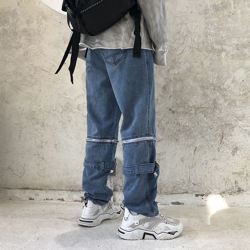 Quần baggy , quần jean khóa kéo đầu gối | BigBuy360 - bigbuy360.vn