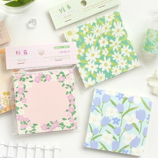 Set mix giấy ghi chú note hoa cỏ nhiều màu A69