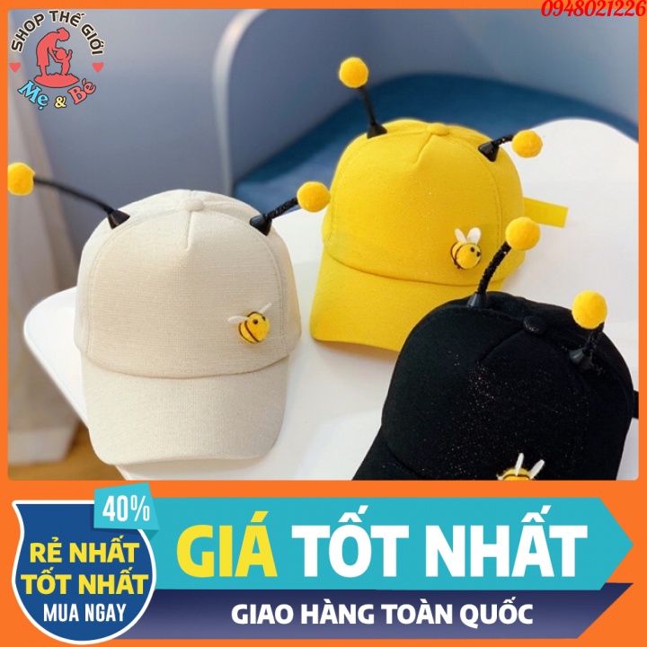 Mũ lưỡi trai hình con ong ngộ nghĩnh cho bé trai, bé gái