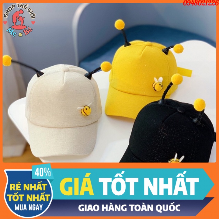 Mũ lưỡi trai hình con ong ngộ nghĩnh cho bé trai, bé gái (Bán buôn)