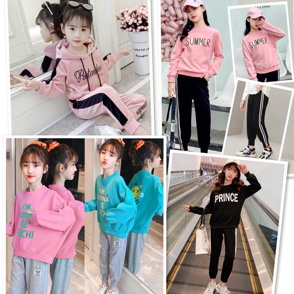 Set bộ quần áo thu đông dành cho bé gái 14-45kg ( 4-14 tuổi). Chất liệu đẹp, đường may kỹ.