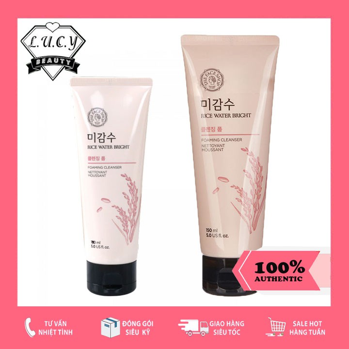 Hàng Hàn- Sữa rửa mặt gạo Rice Water Bright Cleansing Foam The Face Shop