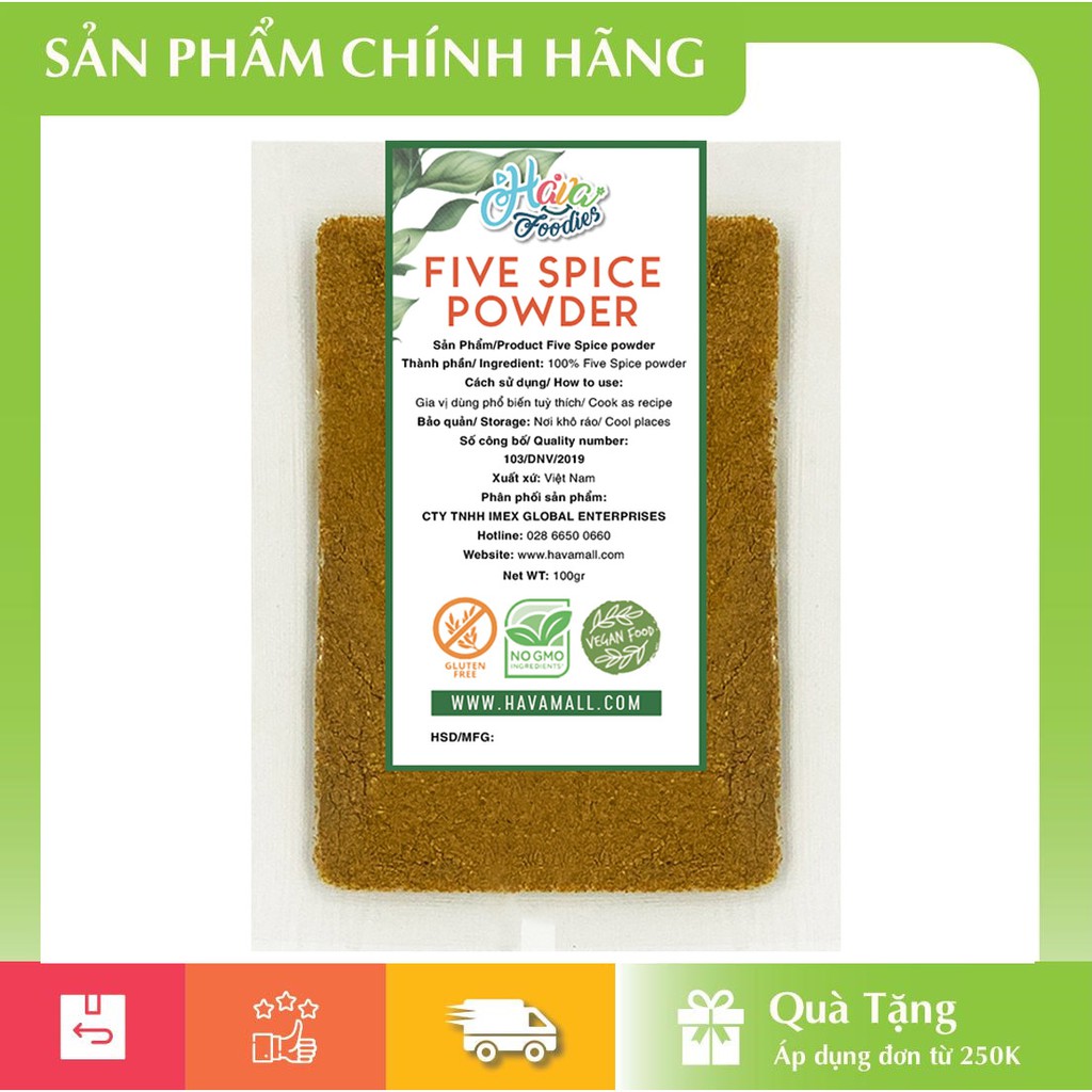[HÀNG CHÍNH HÃNG] Ngũ Vị Hương Gói 100gr - Five Spice Powder