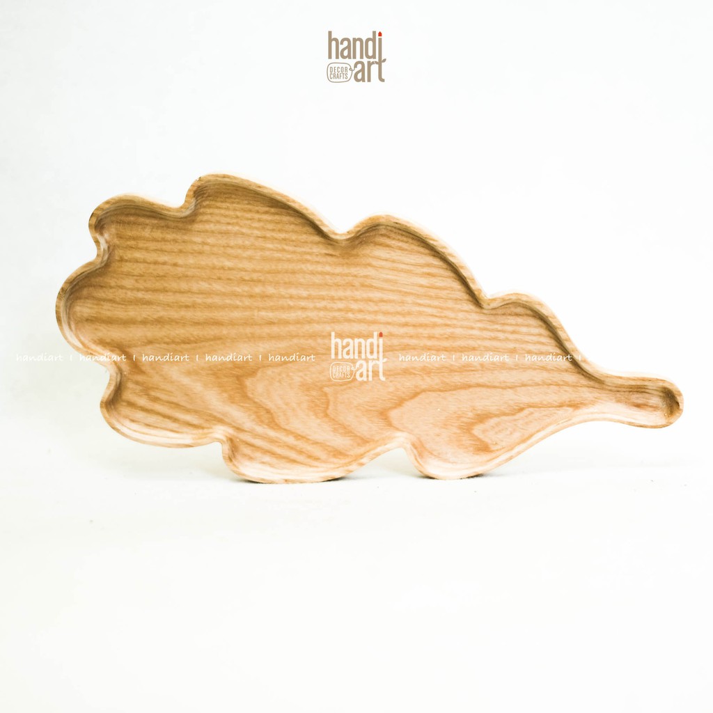 Khay gỗ lá cách điệu -  Wooden tray leaves (37*18cm)