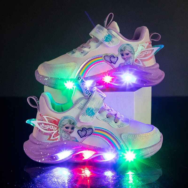 Giày Thể Thao Mùa Thu 2022 Có Đèn Thiết Kế Mới Cho Bé Gái