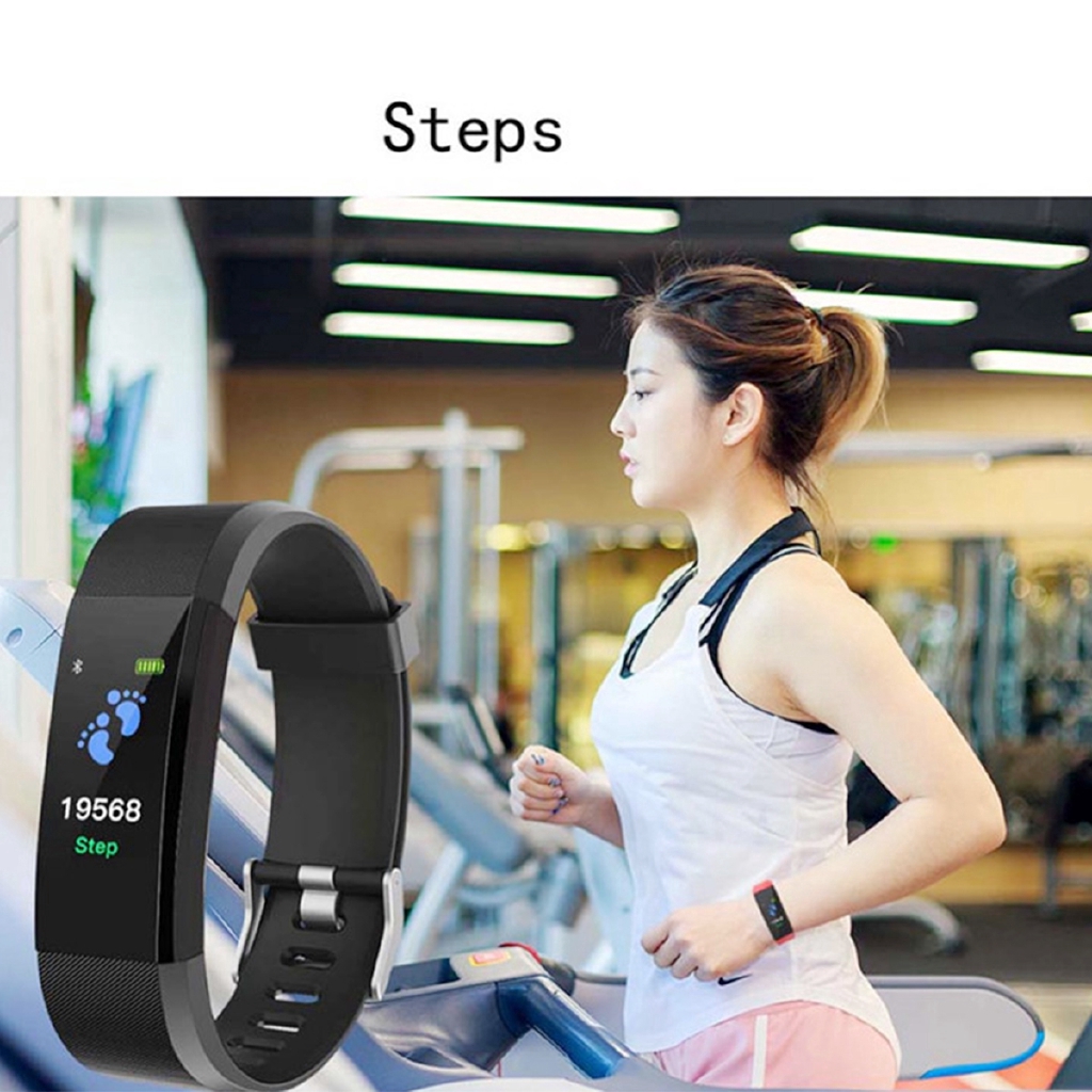 ID115 Plus Color Smart Watch Fitness Tracker Sleep Monitoring Heart Rate