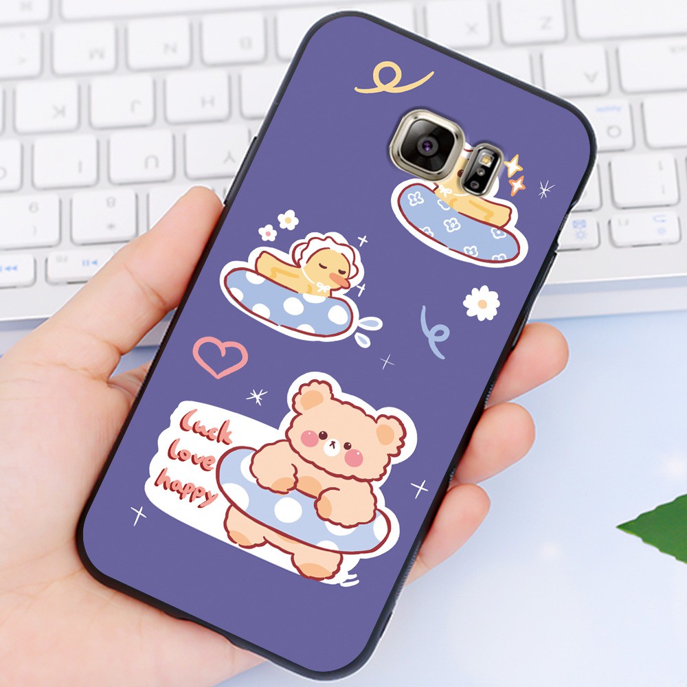 Ốp Samsung 😍 Ốp lưng Samsung Note 5 S6 S6 Edge S7 S7 Edge Cute Bear nhựa cao cấp viền silicon - Banana Store
