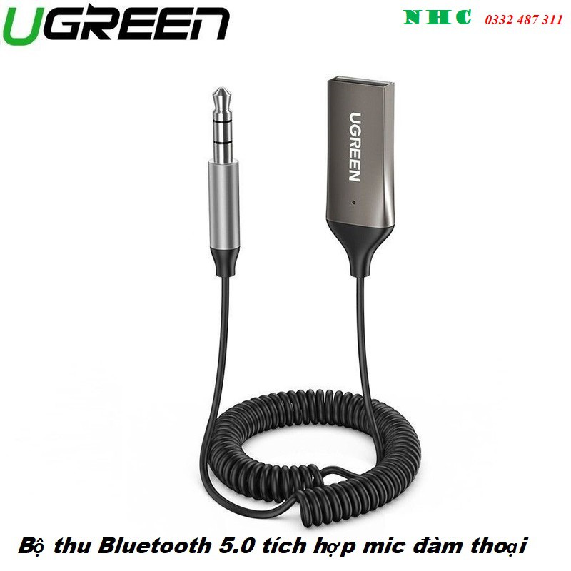 Bộ thu Bluetooth 5.0 tích hợp mic đàm thoại cao cấp Ugreen 70601