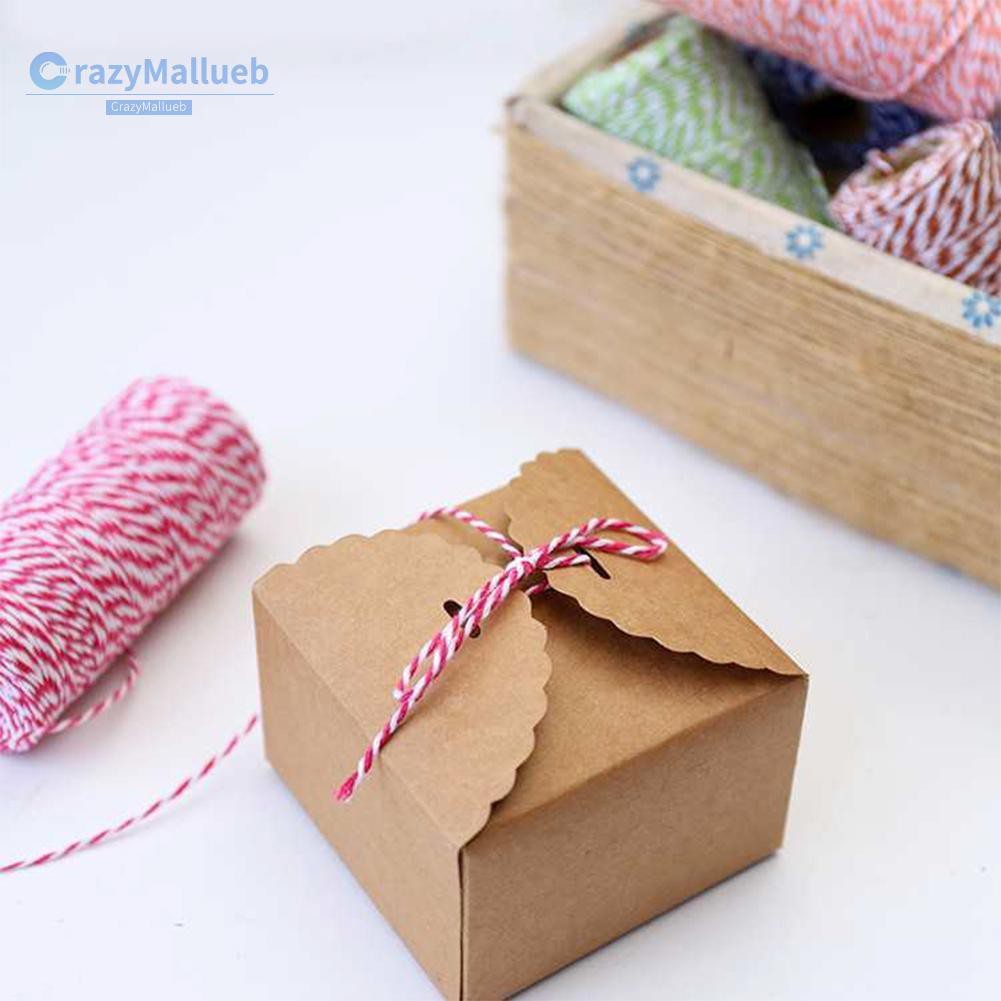 Cuộn dây cotton 100m phối màu xinh xắn chuyên dụng để làm thủ công