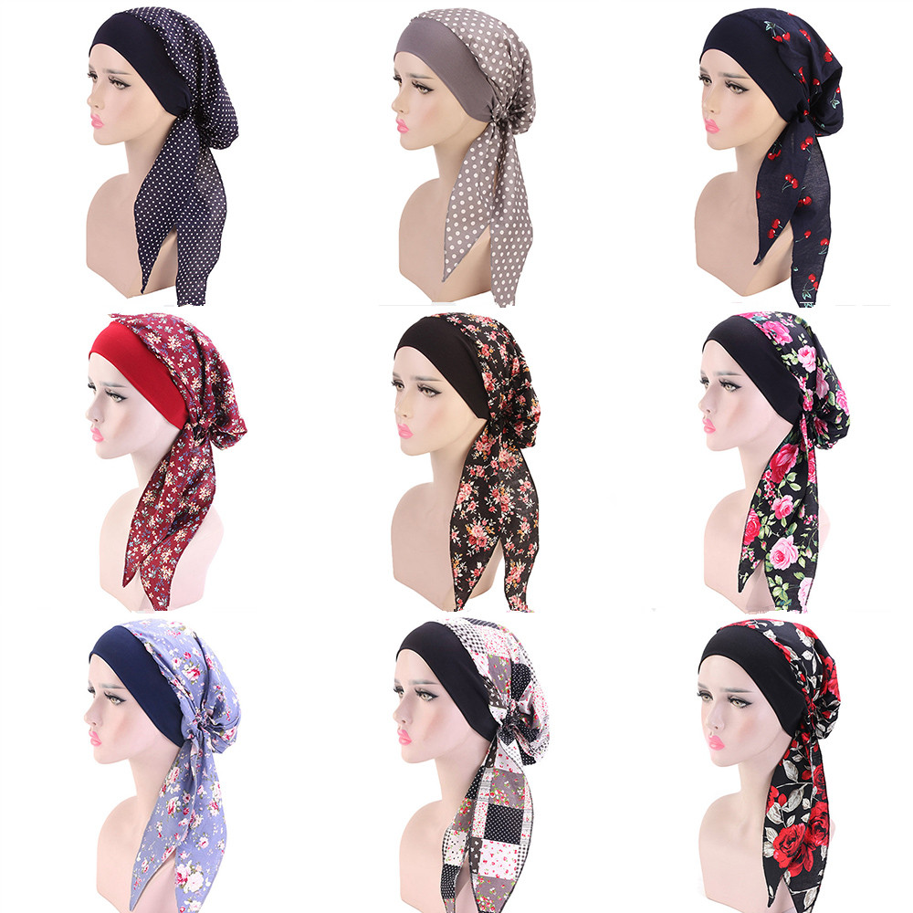 Băng Đô Turban Co Giãn In Họa Tiết Phong Cách Hồi Giáo Có Thể Điều Chỉnh