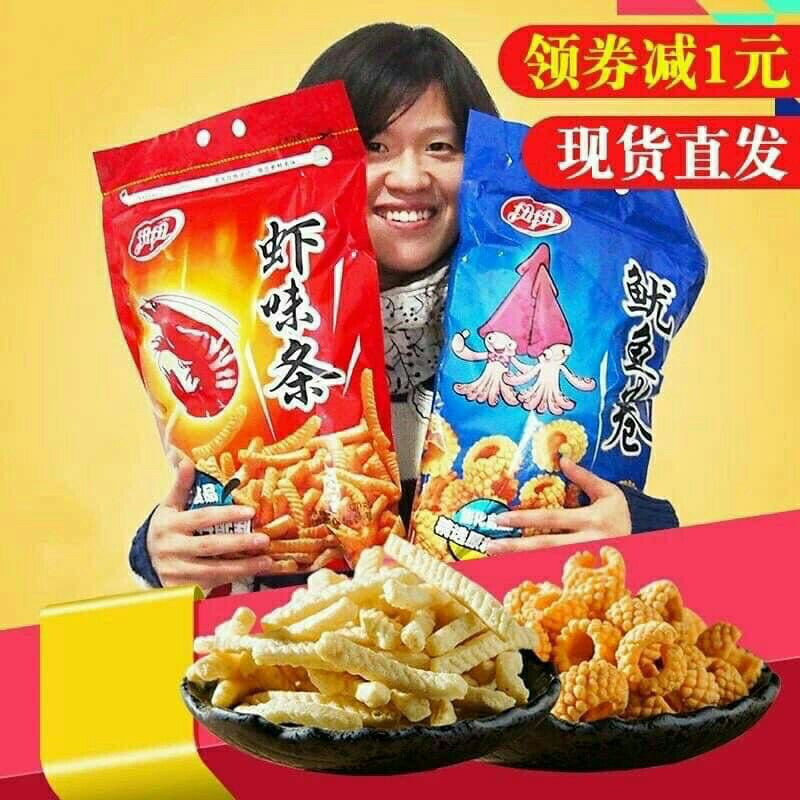 (hàng mới về ) 1 gói bim bim 🍤 tôm, 🐙 mực khổng lồ