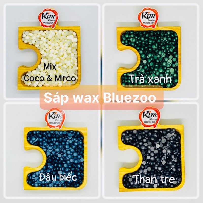 100g Sáp wax lông nóng viên Bluezoo Premier Retro siêu dưỡng cho Da nhạy cảm Preal Hard wax beans Ánh nhũ