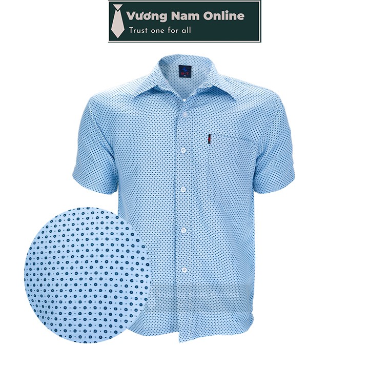 Áo sơ mi nam form rộng trung niên ngắn tay họa tiết vải cotton VN14E | BigBuy360 - bigbuy360.vn