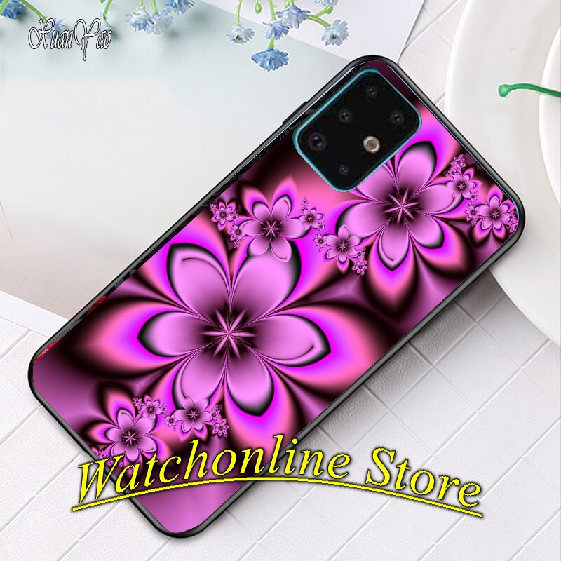 Ốp lưng phủ bóng SamSung Galaxy M51 S20 FE Note 10 Lite Note 10 Note 10+ S10 lite Note 8 Note 9 S20 ultra họa tiết Hoa