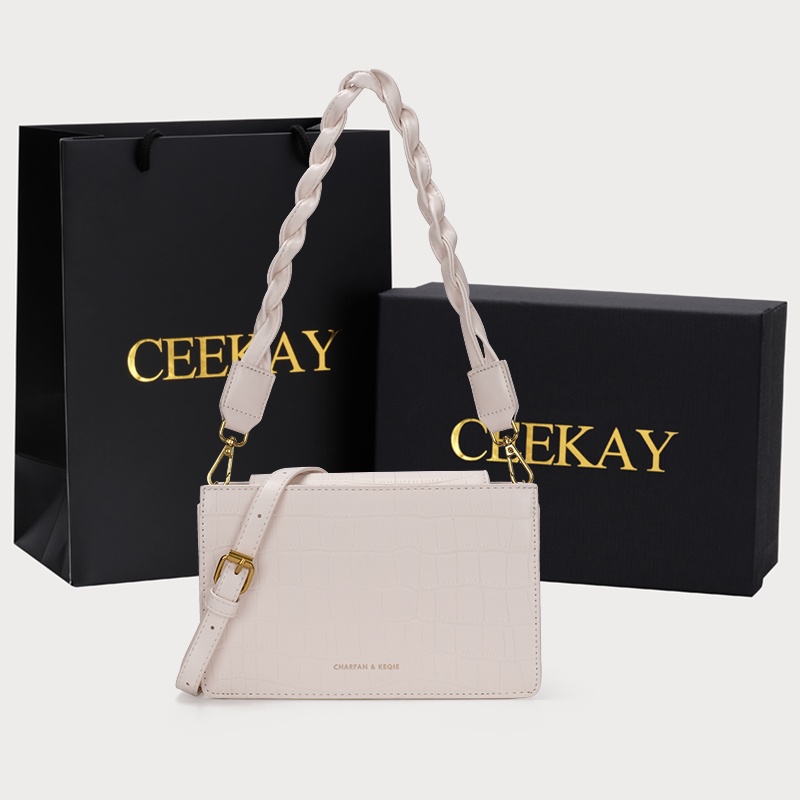 🌸Hàng Order🌸 Túi Xách Nữ CEEKAY Đồ Họa Nắp Khóa Dính Trong Quai Da Kèm Quai Đan Chéo Sang Chảnh Nữ Tính🌸Hàng Quảng Châu