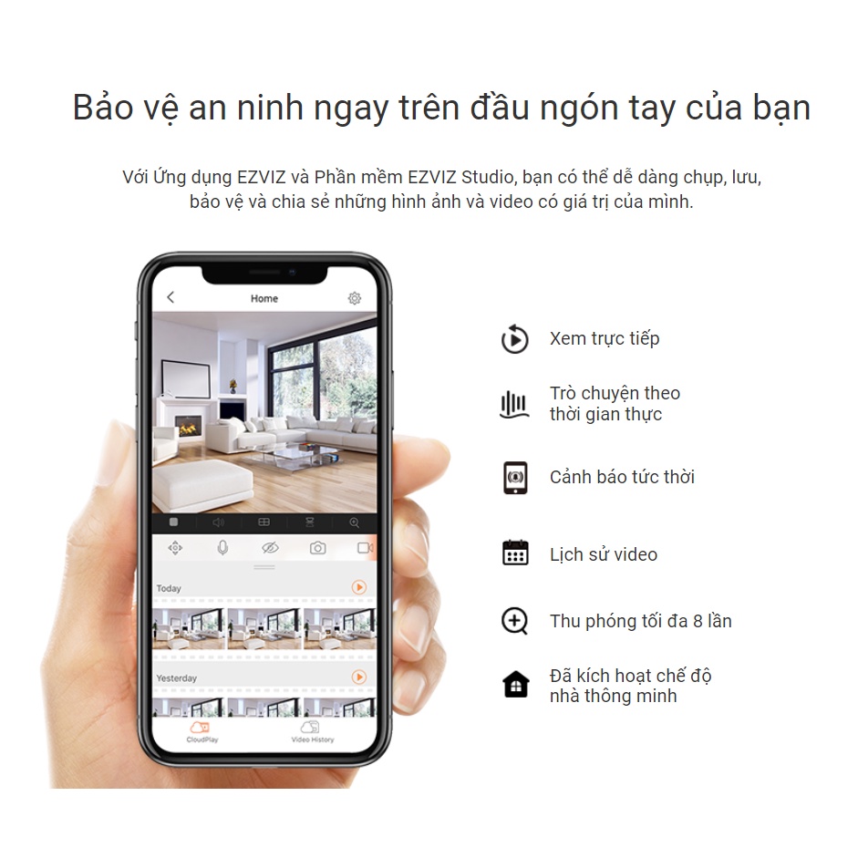 [Hỏa Tốc - HN] Camera IP WIFI trong nhà xoay 360 Ezviz C6N 1080p 2M, C6N 4MP 2K chính hãng, bảo hành 24 tháng