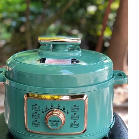 noi 4lit Nồi áp suất NINESHIELD KB-618 đa năng phiên bản tiếng Viêt dùng chiên xào, nấu cơm và tích hợp nấu lẩu(bh 12th)