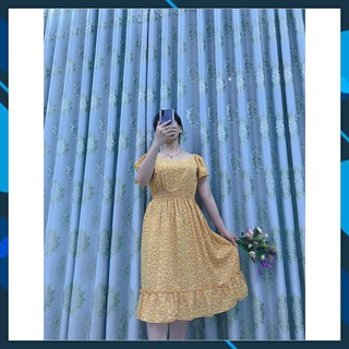 Đầm váy nữ hoa nhí, dáng xoè đẹp nhẹ nhàng, đơn giản, ngọt ngào, sang chảnh