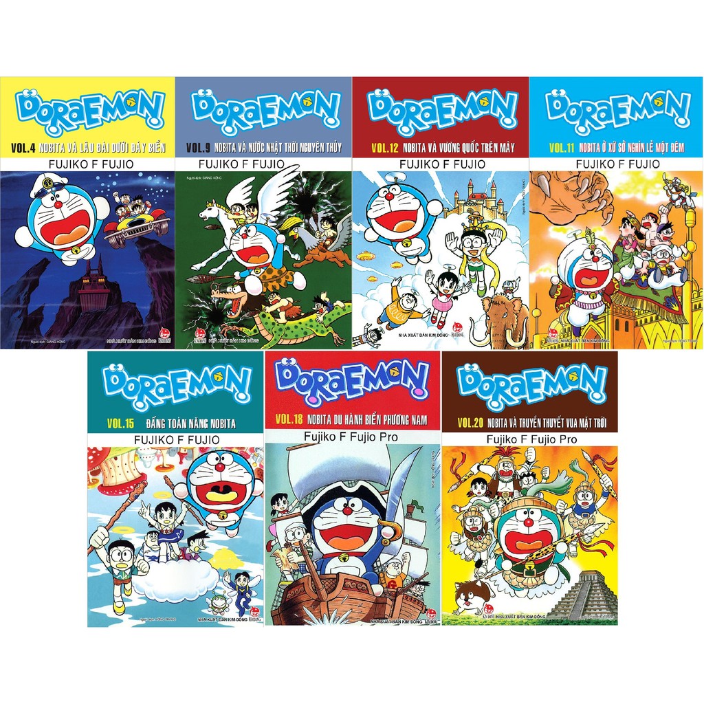 Sách - Combo 7 quyển truyện tranh Doraemon dài - được chọn tập