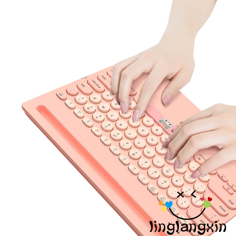 ✿☌☌Wireless Keyboard Bluetooth Connection 79 Key Compact USB Interface Bracket Design Computer Tool