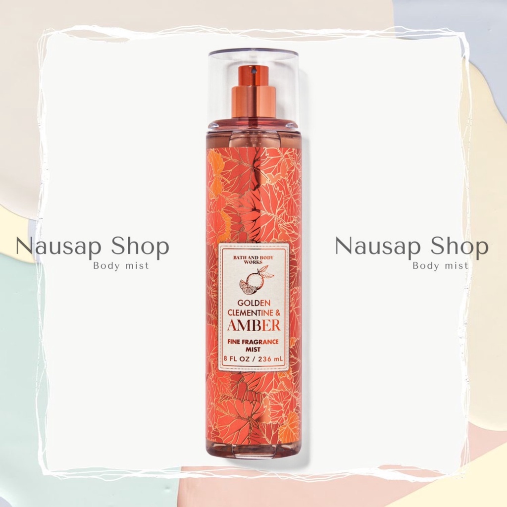 Xịt thơm toàn thân body mist Golden Clementine & Amber