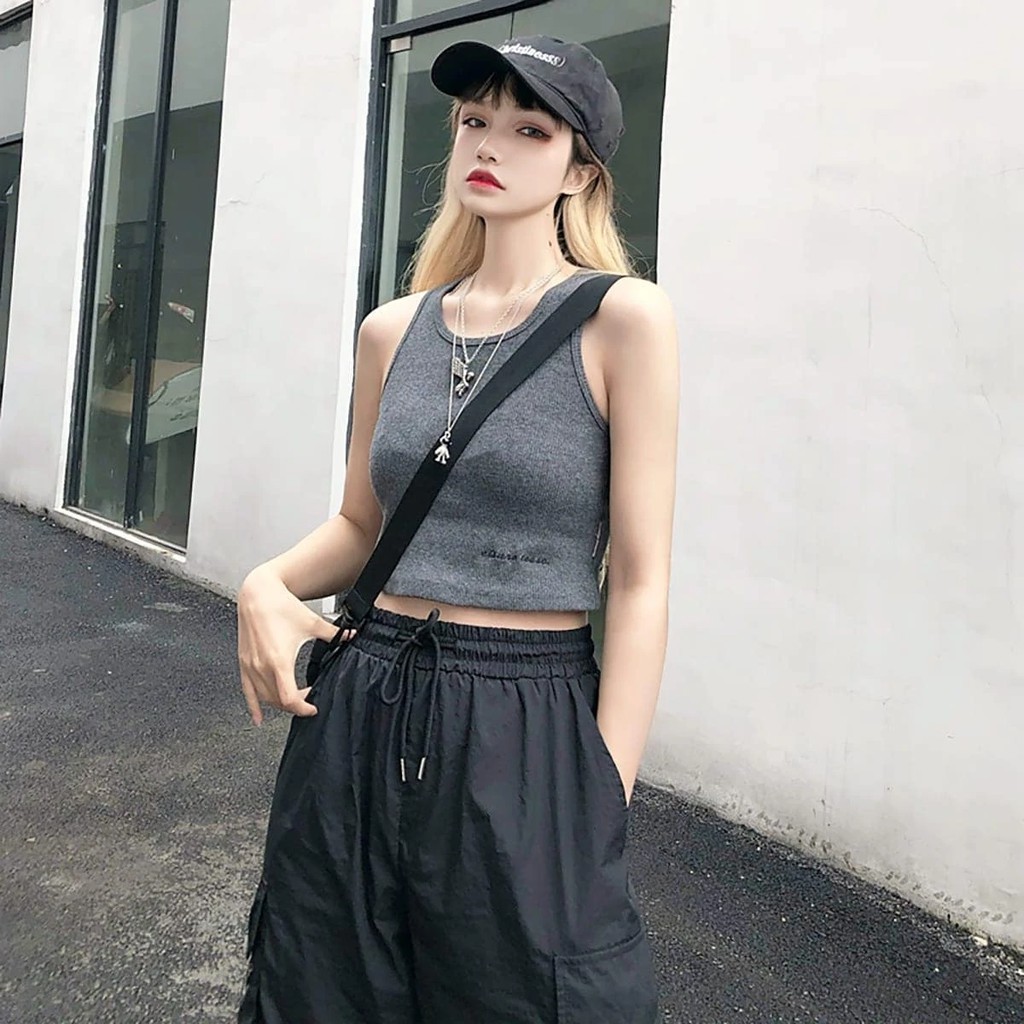 Áo ba lỗ croptop nữ sát nách chất thun gân - CUTEZOO