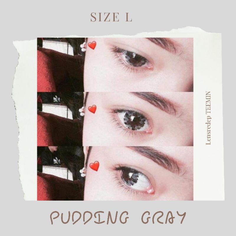 lens pudding gray xám giãn tròng