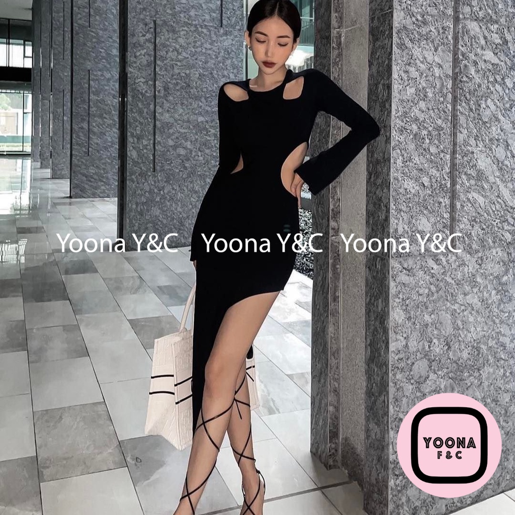 Đầm Body Cut-Out Td 3291 Dài Tay Khoét Eo Chất Thun Co Giãn Mềm Mịn Thấm Hút Mồ Hôi Tôn Dáng Deo Thon 3 Vòng
