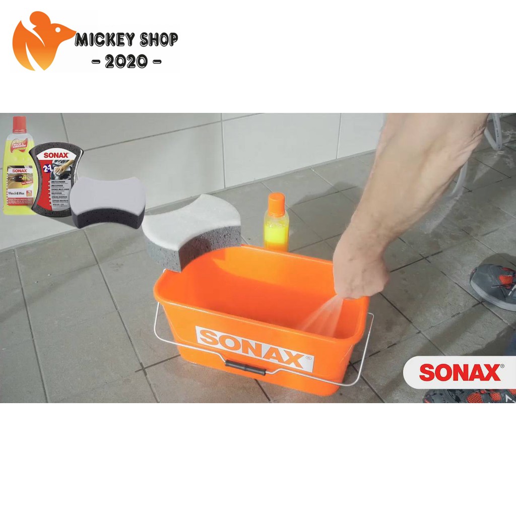 [ CAO CẤP ] Nước rửa xe và wax bóng sơn kết hợp SONAX Shampoo Wash &amp; wax 313341