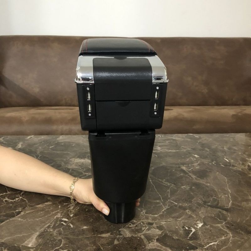Hộp tỳ tay ô tô cao cấp Chevrolet Spark tích hợp 7 cổng USB tiện dụng, lắp đặt dễ dàng - Bảo hành 12 tháng