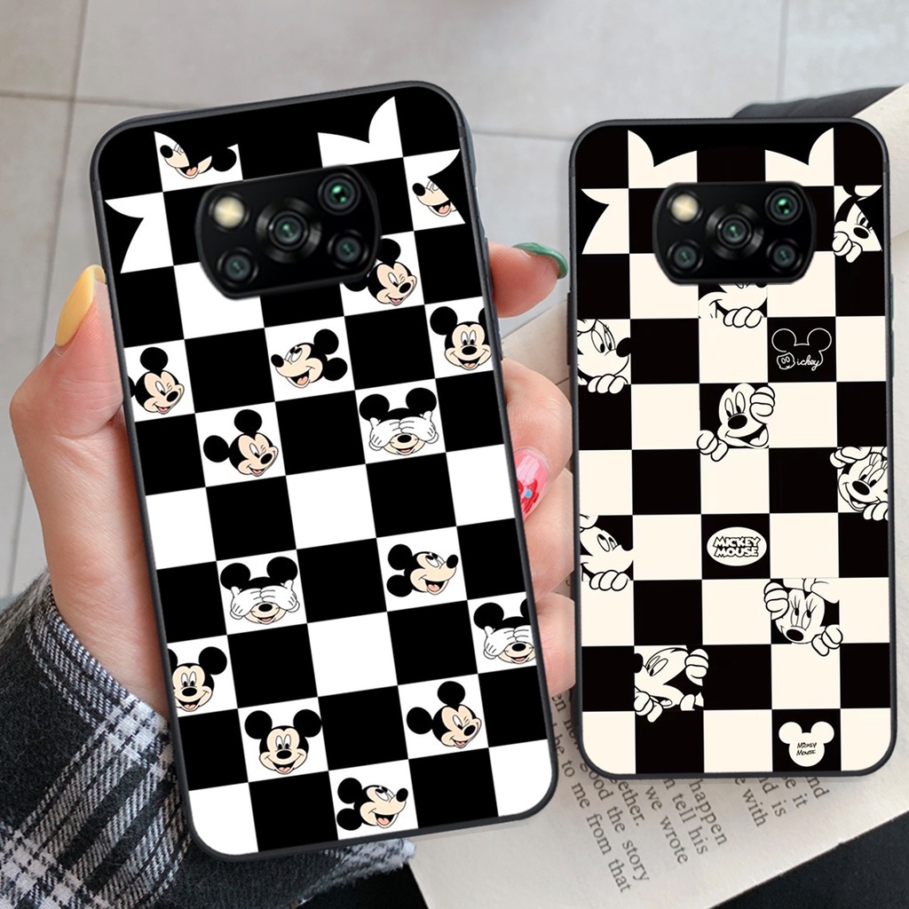 Ốp lưng Xiaomi Poco X3 / Poco X3 Pro trái tim họa tiết caro, mikey họa tiết beabrick kaws cute