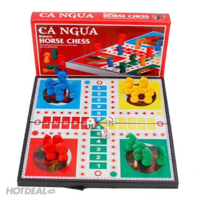 [ĐỔ BUÔN] Bộ Cờ Cá Ngựa Nam Châm MÃ 5240 Cỡ Đại SIÊU BỀN 43x43cm