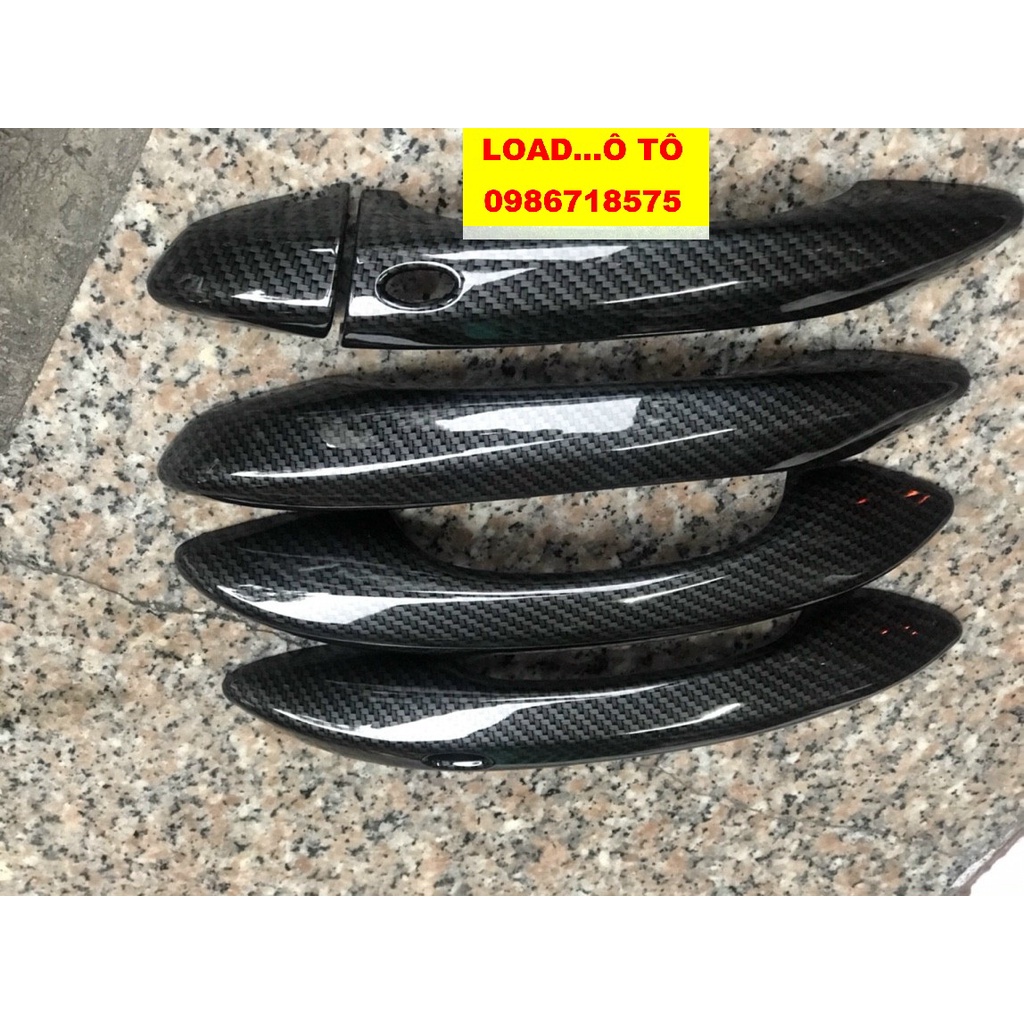Ốp Tay Nắm, Hõm Cửa, Nắp Xăng Xe Huyndai Tucson 2022-23 Mẫu Vân Carbon Cao Cấp