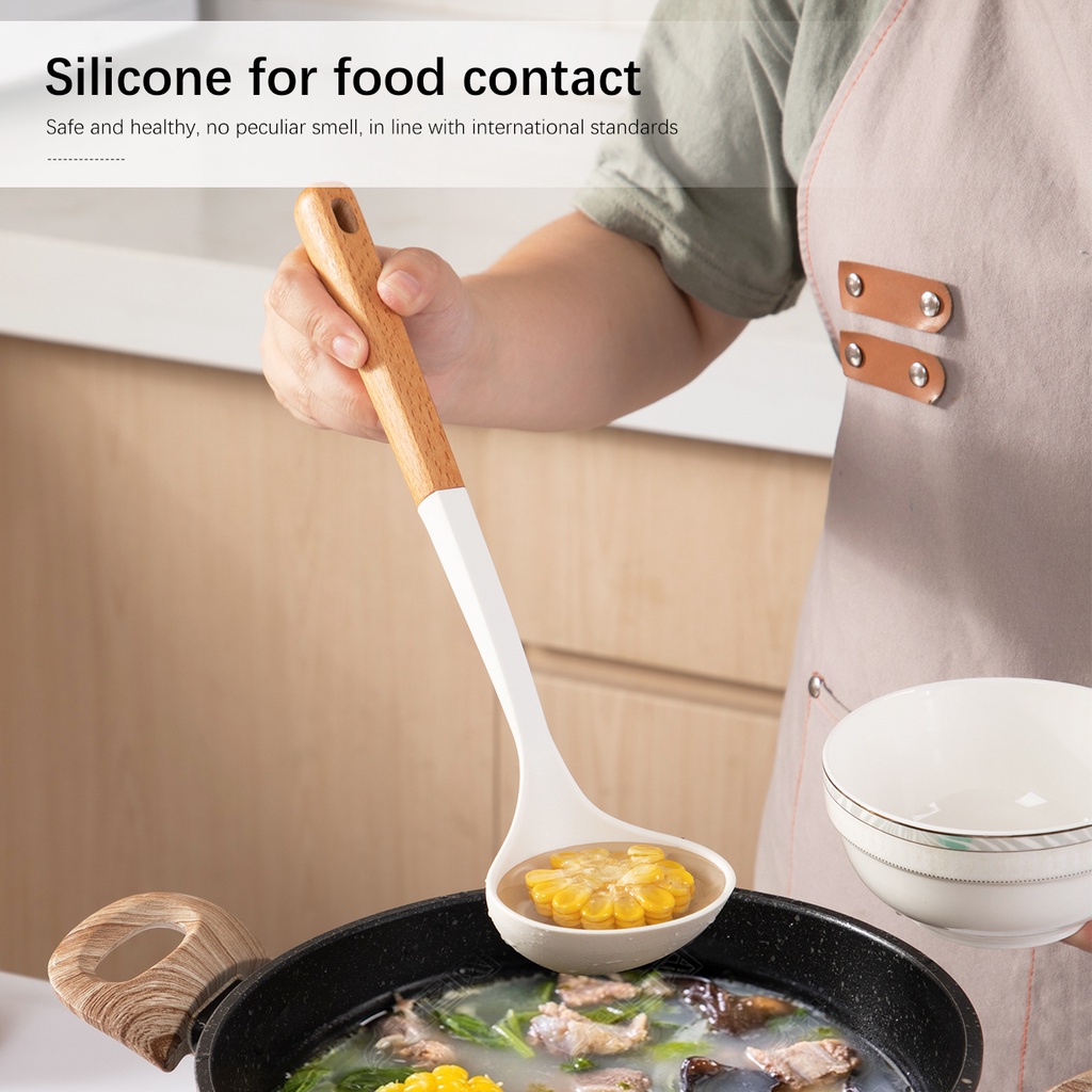 Dụng cụ nấu ăn Shepherd bằng silicone không dính không làm hỏng nồi chảo