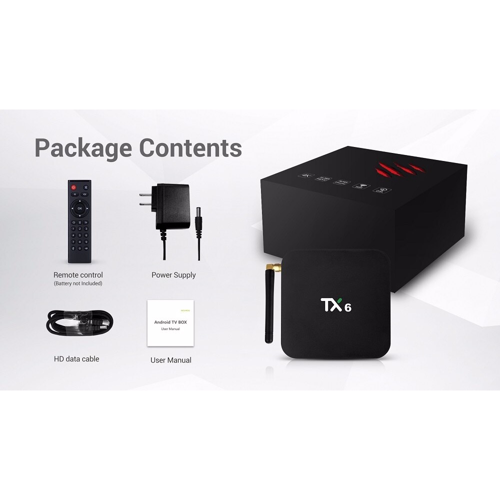 Bộ Tv Box Tx6 Android 9.0 Tx6 4gb 64gb 5.8g Wifi H6 Bốn Lõi Usd3.0 4k