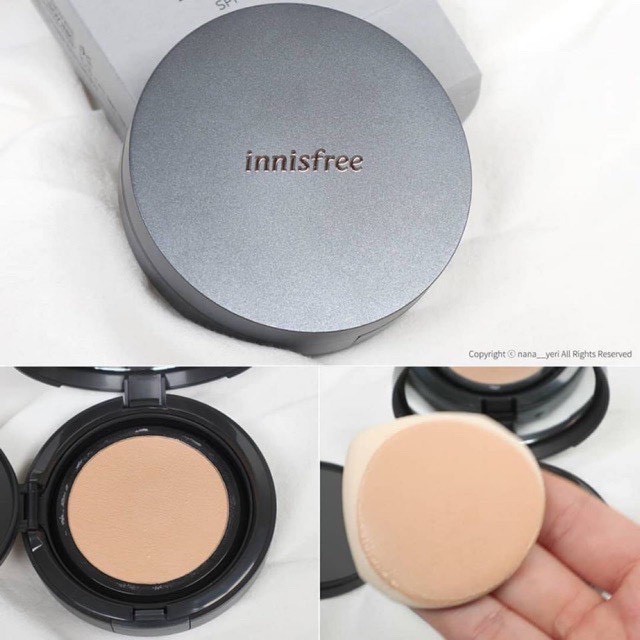 Phấn nước innisfree Light Fit Cushion SPF33 PA++ 14g trang điểm mỏng nhẹ chính hãng.