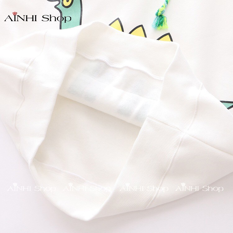 Áo Hoodie ❤️FREESHIP❤️ Unisex Nam Nữ Kiểu Dáng Sweater, Chất Nỉ Bông Cao Cấp Có Nón Chui Đầu Hình Khủng Long Xanh | BigBuy360 - bigbuy360.vn