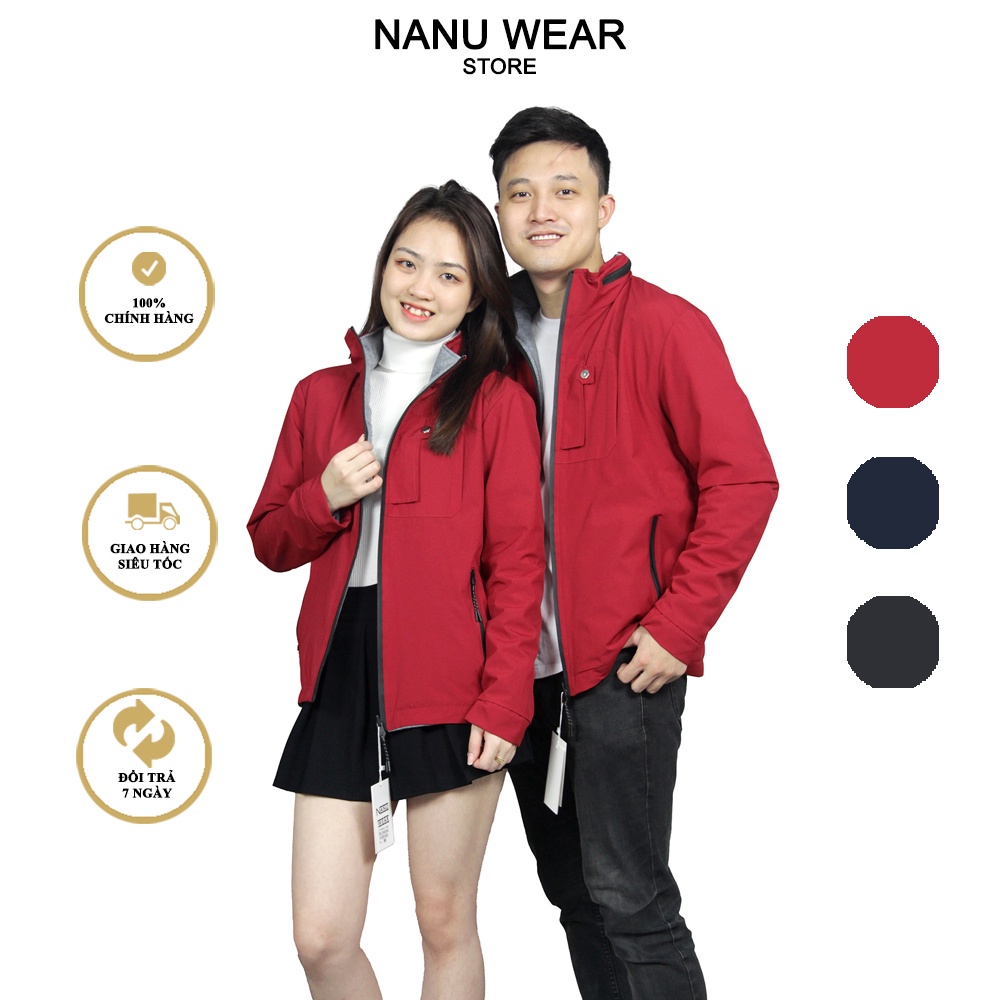 Áo khoác 2 mặt túi hộp NANU WEAR chất liệu gió - nỉ