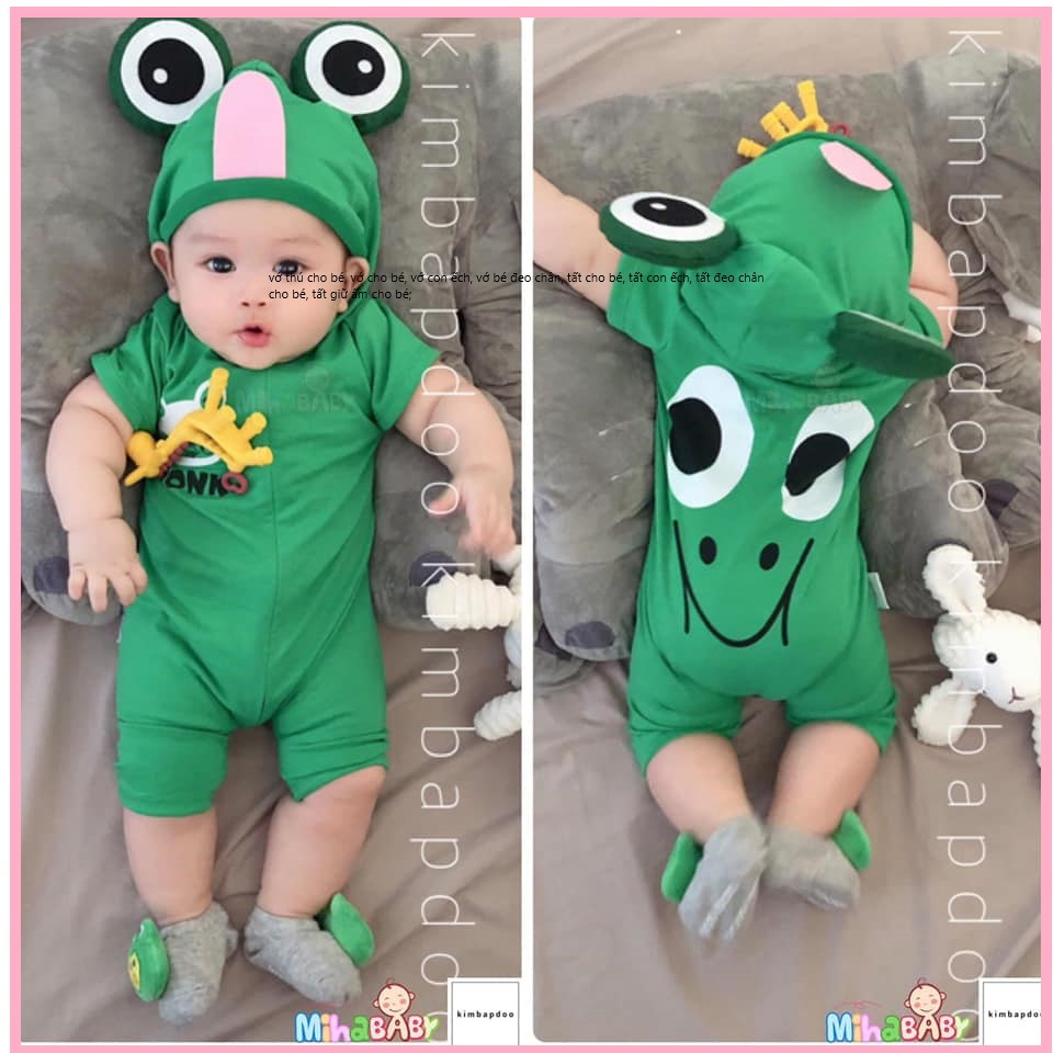 body đùi (con ếch + vớ, khủng long + vớ)💥HÌNH THẬT, chất cotton mềm mát co giãn 4 chiều, thấm mồ hôi tốt