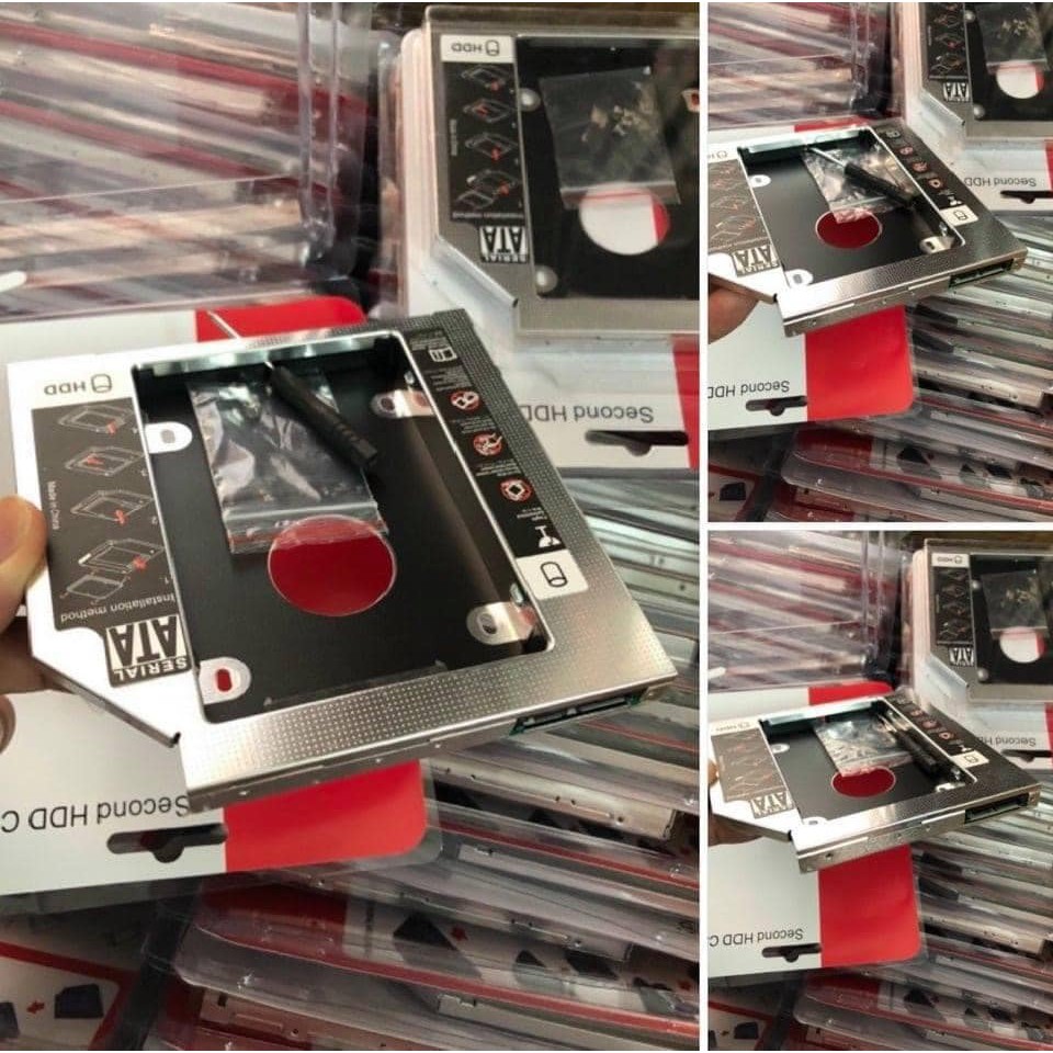Caddy Bay Nhôm 9.5mm/12.7mm Cho Laptop Chuẩn SATA3 Tương Thích Với Mọi Dòng Máy | BigBuy360 - bigbuy360.vn
