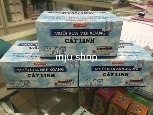 Muối rửa mũi xoang Cát Linh (hộp 50 gói)