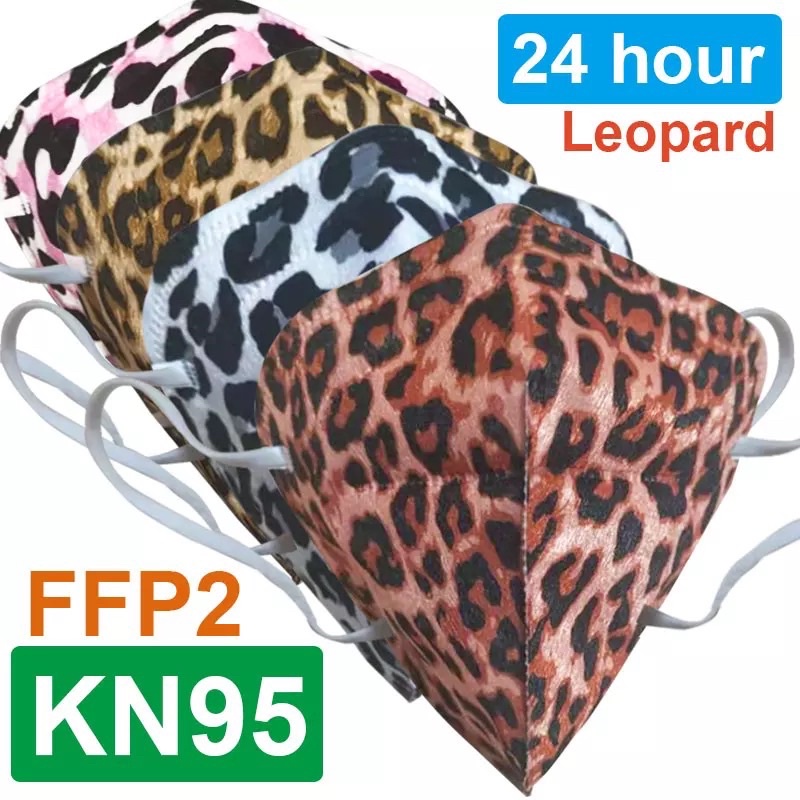 Fun Multicolor Leopard Adult KN95 Mask Protective Face Masks