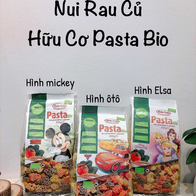 Nui rau củ hữu cơ pasta bio