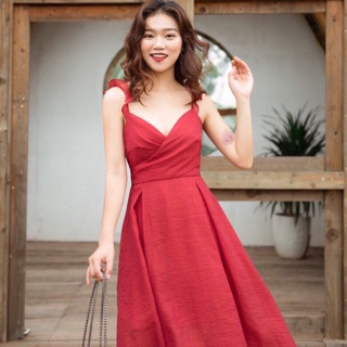 Váy đũi xước 2 dây cánh tiên