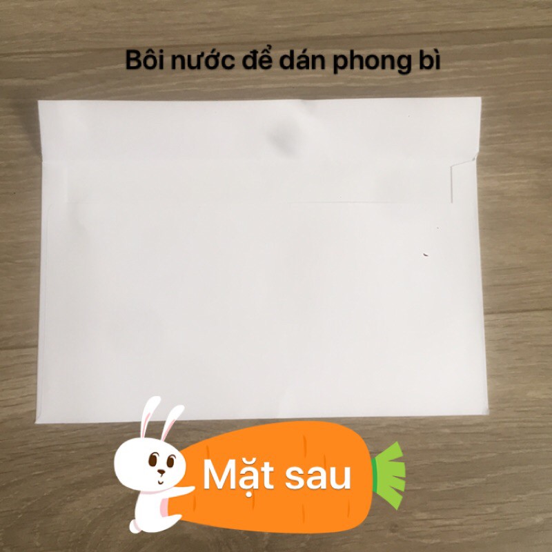 Combo 03 Phong bì trắng, bao thư trắng mừng đám cưới, tiền, văn bản.. (giấy dày dặn), ngang 19cm x  cao 11cm